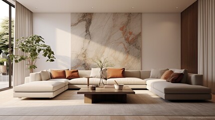 Exquisite interior of modern living room