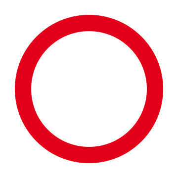 Panneau rond rouge interdiction vierge