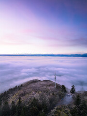 Fototapeta na wymiar Cloud Inversion over Victoria Canada