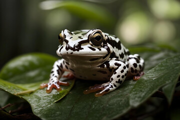 Obraz premium Amazon Milk Frog in a Jungle Environment