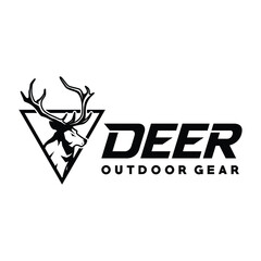 Deer Logo Template Vector. Deer Outdoor gear Logo Illustration Vector
