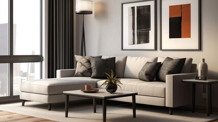 Modern sophisticated living room interior style