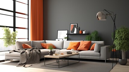 Modern sophisticated living room interior