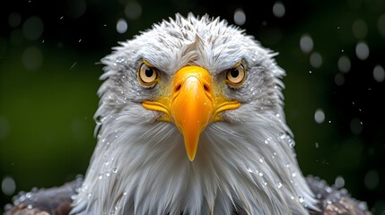 Fototapeta premium Wild Gaze: Close-Up of an Eagle with Sharply Focused Eyes