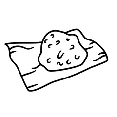 Rice Angkringan lines style Vector Illustration 