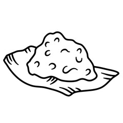 Rice Angkringan lines style Vector Illustration 