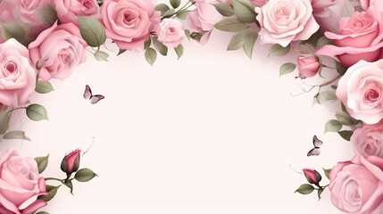 Beautiful pink rose bouquet flowers background, symbol of Valentine's Day, wedding, love
