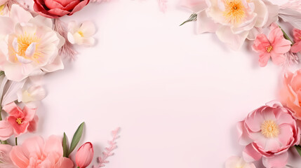 Naklejka na ściany i meble Beautiful pink rose bouquet flowers background, symbol of Valentine's Day, wedding, love
