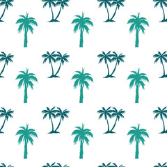 Tree seamless pattern background. Vector illustration.