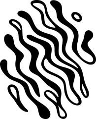 Fluid shape vector illustration. Liquid pattern silhouette design element