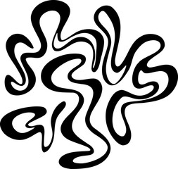Obraz premium Fluid shape vector illustration. Liquid pattern silhouette design element