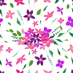 Seamless pattern with floral background.
