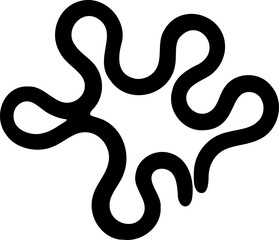 Fluid shape vector illustration. Liquid pattern silhouette design element