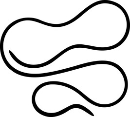 Fluid shape vector illustration. Liquid pattern silhouette design element