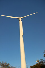 SDGs 自然エネルギー 『青空に映える風力発電機』地球の輝き 快晴の青空