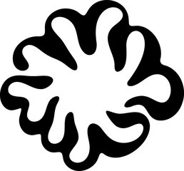 Fluid shape vector illustration. Liquid pattern silhouette design element