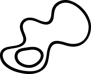 Fluid shape vector illustration. Liquid pattern silhouette design element