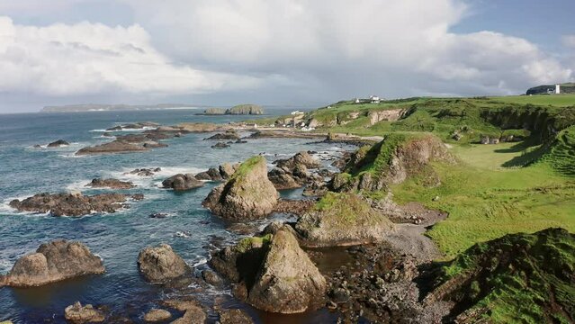 Elephant rock Northern Ireland Aerial view
