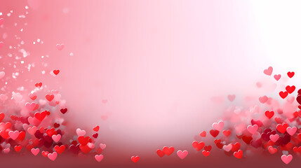 Obraz premium Romantic heart-shaped Valentine's Day background, symbolizing Valentine's Day, wedding, love