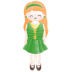 smiling  girl in Patrick's day