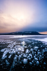 Moody Sunrise at Abraham Lake