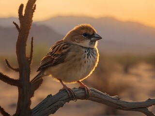 sparrow on a branch, Generative AI