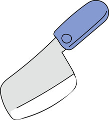 Hand drawn knife illustration on transparent background.
