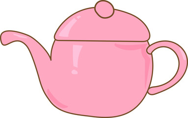 Hand drawn pot illustration on transparent background.
