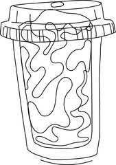 Hand drawn drink illustration on transparent background.
