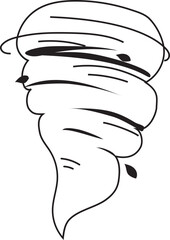 Hand drawn weather illustration on transparent background.
