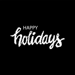 Happy Holidays lettering. Handwritten text. Vector illustration.