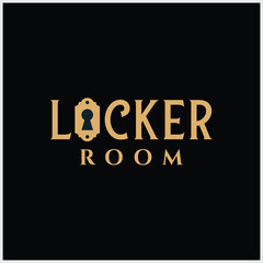 Fototapeta na wymiar logo locker room with a modern minimalist concept.