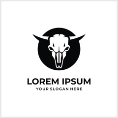 cow head logo for the needs of a brand related to processed ingredients from beef and the like