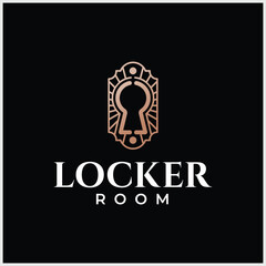 logo locker room with a modern minimalist concept.