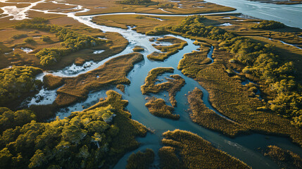 The intercoastal waterways of Georgia Coas.