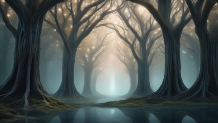 strange dark scary forest