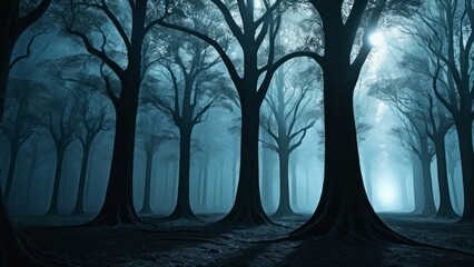 strange dark scary forest