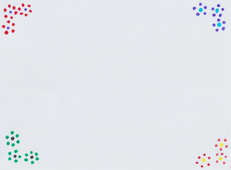 手書きの水玉の背景フレーム素材