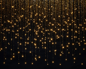 Sparkle curtain in black background