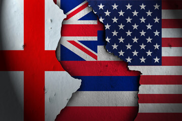hawaii Between england and america.
