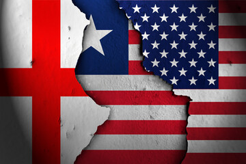 liberia Between england and america.