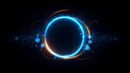 Obraz premium Abstract geometric background, technological lines background and light effects, 3D rendering