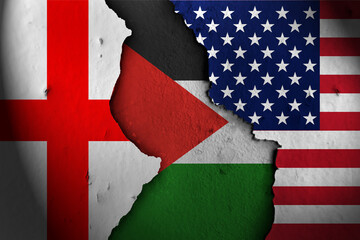 palestine Between england and america.