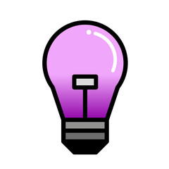 purple lamp Icon vector illustration 
