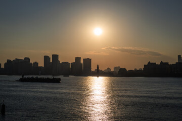 Obraz premium city skyline at sunset