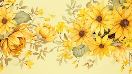 Rolgordijnen vibrant illustration yellow background illustration bright sunny, cheerful color, creative abstract vibrant illustration yellow background © vectorwin