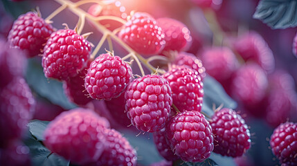 Raspberry Surrealism: Luminous Indigo Glow