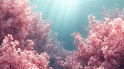 Fototapeta na wymiar Peach Minimalism: Soft Coral Serenity