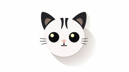 Fototapeta premium Cat Face in Round Frame