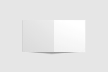 Square Bifold Brochure Mockup 3d Rendering
